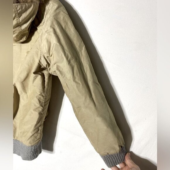 Vintage Eddie Bauer Tan Down Filled Bomber Jacket S - Picture 8 of 16